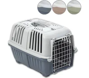 Klatka PRATIKO 3 drzwi metalowe / Klatka dla psów i kotów / 58,5 x 35,5 x 40 cm / ładowność 18 kg