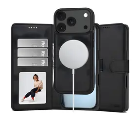 Etui Tech-Protect MagSafe matowo-czarne / Etui do Apple iPhone 17 Pro, 18 Pro / MagSafe / Portfel
