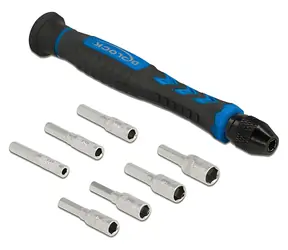 Zestaw wkrętaków nasadowych DeLock 8 sztuk / Zestaw / trzpień sześciokątny pusty / 2,5-5,5 mm