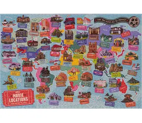 Puzzle Professor Miejsca filmowe / 1000 elementów / 73 x 49 cm