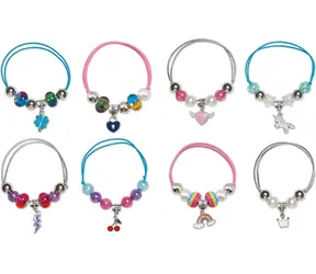 Zestaw kreatywny JANOD do tworzenia bransoletek, które poprawiają nastrój / Zestaw do tworzenia bransoletek / Koraliki, zawieszki / 8 bransoletek