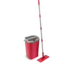 Lamart LT8067 czerwony / Zestaw do sprzątania / 11 l / Drążek 125,5 cm / Plastik