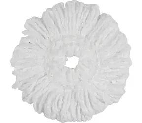 Mop wymienny Lamart Wind biały / Pokrowiec na mop / z mikrofibry / 2 szt. / śr. 25 cm