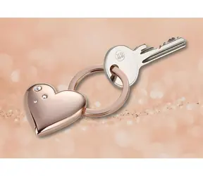 TROIKA Girls Best Friend Rosy KR15-32/RG różowy / Metalowy brelok / Kryształy Swarovskiego