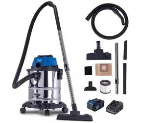 Scheppach C-NTS20-X / Bezprzewodowy odkurzacz przemysłowy / 20 V / 20 l / Odkurzanie na mokro i sucho / 10 kPa