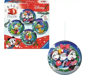 Ravensburger Puzzle Disney ozdoby świąteczne / Zestaw 4x54 elementów / od 6 lat