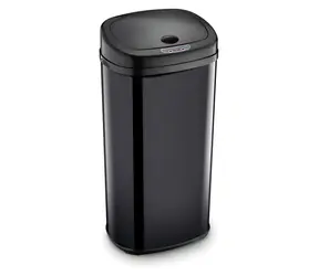 Lamart LT8112 czarny / Bezdotykowy kosz na śmieci / 42 l / stal nierdzewna / 34x25x64 cm