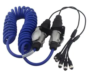 KEETEC Flexi cable M12 do 3 kamer / Okablowanie do kamer samochodowych / 2x M12 4PIN / długość do 5 m