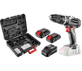 Graphite 58G020-SET2 / Wiertarko-wkrętarka udarowa akumulatorowa / 18 V / 2x 2 Ah + ładowarka + walizka