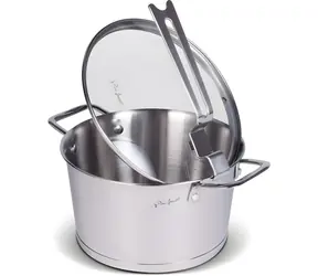 Lamart LT1274 / Garnek z pokrywką 3,2 l / 20 x 11 cm / stal nierdzewna