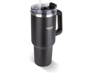 Lamart Huge LT4091 czarny / Kubek termiczny / 0,9 l /  9 cm / stal nierdzewna, plastik