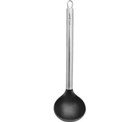 Lamart LT3985 stal nierdzewna-czarna / Chochla / Nylon / Uchwyt ze stali nierdzewnej / Do 210°C / Można myć w zmywarce / 32 cm