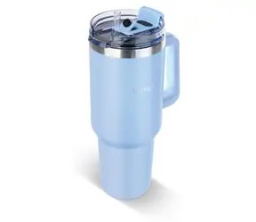 Lamart LT4087 Duży niebieski / Kubek termiczny / 1,2 l / stal nierdzewna / plastik