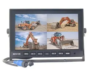 10" KEETEC TFT10HD4 / Monitor samochodowy / AHD / 4 kamery / 4-rozdzielczość / 1024x600 / 12/24 V