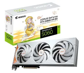 GIGABYTE AORUS GeForce RTX 5060 ARI 8G / Karta graficzna / 2722MHz / 8GB GDDR7 / 128-bit / 3x DP + 1x HDMI / 550W