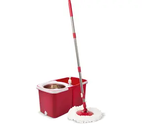 Lamart LT8062 Clean czerwony / Mop / Obrotowy z wyciskarką / Składany / 10 l / 120 cm