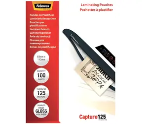 Fellowes Capture 83x113 mm / Folia laminująca / 125 mic / błyszcząca / 100 szt.