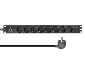 Panel rozdzielczy Lanview 19" rack / Panel rozdzielczy / 1U / 8x Schuko / 16 A / 2 m