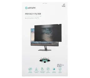 eSTUFF Filtr prywatyzujący 19" / Filtr prywatyzujący / 16:10 / 408 × 255 mm / uniwersalny