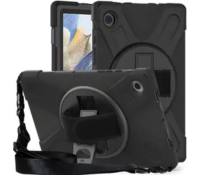 eSTUFF AUSTIN czarny / Etui / do Samsung Galaxy Tab A8 10.5 / poliwęglan / z paskiem na ramię