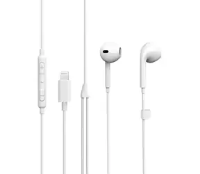 eSTUFF Słuchawki douszne do urządzeń Apple białe / Słuchawki douszne / Przewodowe / Lightning / Kabel 1,2 m / 32 ohm