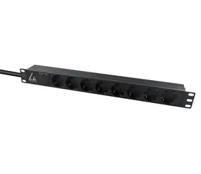 Lanview Rack PDU 19" 8x Schuko / Panel rozdzielczy / 1U / 16 A / 3 m / Zabezpieczenie przeciwprzepięciowe