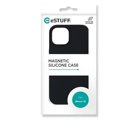 eSTUFF INFINITE ROME Apple iPhone 15 czarny / Etui ochronne / MagSafe / 81% materiałów z recyklingu
