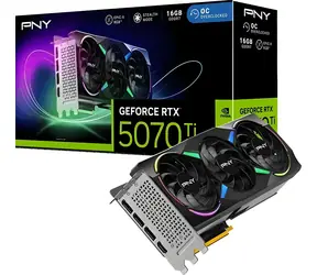 PNY GeForce RTX 5070 Ti ARGB EPIC-X RGB 16 GB / Karta graficzna / 16 GB GDDR7 / 256-bit / DLSS4 / 1x HDMI + 3x DP / 750 W