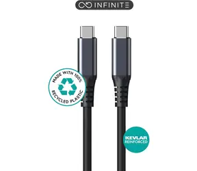 eSTUFF INFINITE czarny / kabel USB-C / USB4 Gen 3x2 / 240 W / 40 Gb/s / 1,2 m