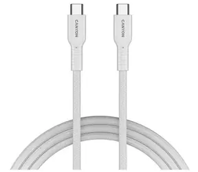 Canyon OnWire CCAP60CL biały / Kabel ładujący / USB-C - USB-C / 60 W PD / 1 m / pleciony