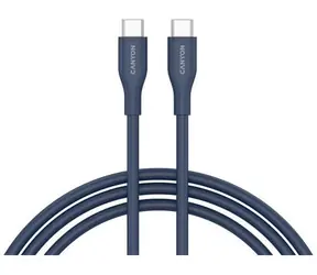 Canyon CC60SC10 niebieski / Kabel USB-C / PD 60 W / 480 Mb/s / 1 m