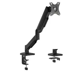 eSTUFF Uchwyt do monitora z pojedynczym sprężyną gazową / Ramię biurkowe do jednego monitora / sprężyna gazowa / VESA 75-100 mm / do 32"