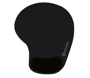 eSTUFF Ergonomiczna podkładka pod mysz czarna / Ergonomiczna podkładka pod mysz / Żelowa podkładka pod nadgarstek / 190x230 mm