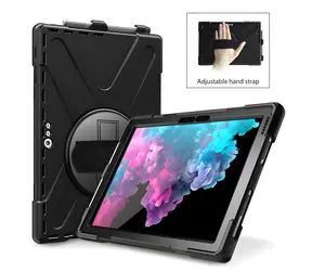 eSTUFF CHICAGO czarny / Etui / do Microsoft Surface Pro 4/5/6/7/7+ / wytrzymałe / w zestawie folia ochronna