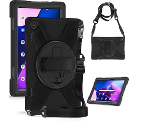 eSTUFF do Lenovo Tab M10 PLUS Gen 3 (TB-125F/ TB-128F) czarny / Etui na tablet / Wytrzymałe / Poliwęglan/silikon