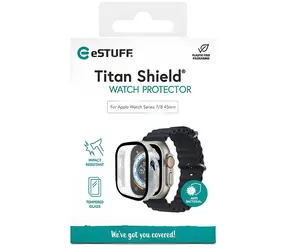 eSTUFF TitanShield do Apple Watch Series 9/8/7 45 mm / Szkło ochronne / Szkło hartowane / Pełna osłona