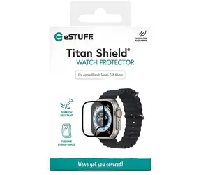 eSTUFF Titan Shield do Apple Watch Series 7/8 41 mm / Szkło ochronne / Hybrydowe / 9H