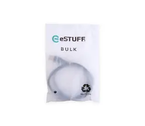 eSTUFF INFINITE (GRS) czarny (ES605180-BULK) / Kabel / USB-C - USB-A / 1 m / 60 W / GRS plastik z recyklingu
