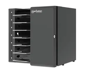Etui ładujące Manhattan na 7 urządzeń, czarne / Etui ładujące / USB-C 65 W / zamykane / do 16 cali