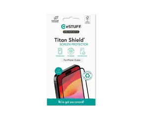 eSTUFF INFINITE Titan Shield Apple iPhone 15 PLUS / Szkło ochronne / Szkło hartowane / W pełni klejące / 9H