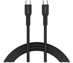Canyon OnWire CCAP60CL czarny / Kabel ładujący / USB-C - USB-C / 60W PD / pleciony / 1 m