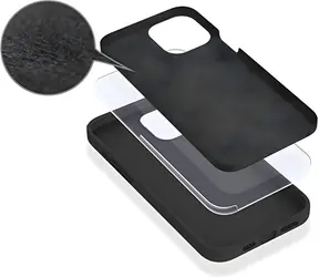 eSTUFF INFINITE RIGA iPhone 14 czarny / Etui / Silikon / 93% materiał z recyklingu (GRS)