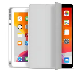 eSTUFF SEATTLE szary / Etui na tablet / Apple iPad 9,7" (2017/2018) / Skóra PU / Z gniazdem na Apple Pencil