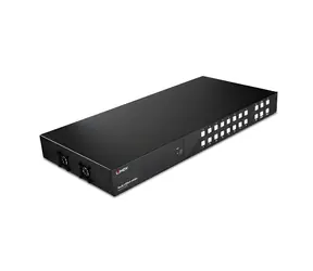 Lindy 38359 16x16 czarny / Przełącznik matrycowy HDMI / 4K 60Hz / RJ-45 / Wyjście słuchawkowe / Obudowa metalowa