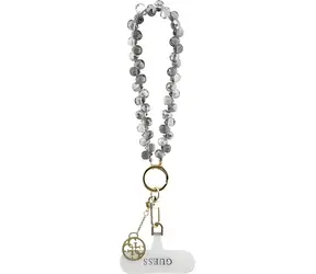 Pasek na nadgarstek Guess 4G Charm Crystals czarny / Pasek do telefonu / Uniwersalny