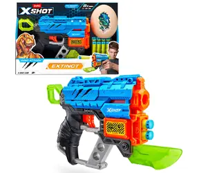 Zuru X-Shot Dino Attack Extinct / Pistolet dla dzieci / 8 naboi / od 6 lat