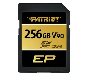 Patriot V90 256GB / Karta pamięci SDXC / UHS-II U3 / V90 / Klasa 10 / 300/260 MB/s