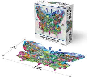 Drewniana układanka 3D Prime Motyl / 200 elementów / od 5 lat