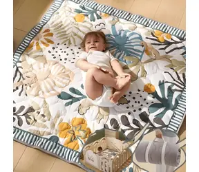 Mata do zabawy MOMCOZY Zielony Las / 127 x 127 cm / grubość 3,3 cm / plastik / antypoślizgowa