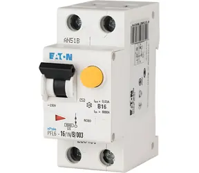 EATON PFL6-40/1N/B/003 / Wyłącznik różnicowoprądowy z zabezpieczeniem nadprądowym / 1P+N / 40A / 30mA / typ AC